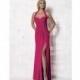 Cameron Blake Matte Jersey Halter Evening Dress with Shawl 112651 - Brand Prom Dresses