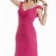 Magenta Ruched Gown by Christina Wu Occasions - Color Your Classy Wardrobe
