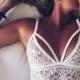 White No Falsies Bralet With Lace Details