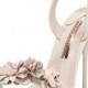 Lilico Floral Leather 105mm Sandal, Nude