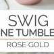Rose Gold Swig Wine Tumbler Bridesmaid Gift - Bachelorette Gift - Personalized Monogrammed Tumbler