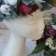 Bridal Flower crown. White, burgandy hair flowers.  Blushing Bride proteas, burgandy roses, eucalpytus flower crown, wedding hair circlet