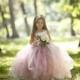 Flower girl dress - Tulle flower girl dress - blush Dress - Tulle dress-Infant/Toddler - Pageant dress - Princess dress - blush flower dress