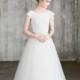 Cap Sleeve Low Back Wedding Gown