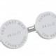 Personalised Wedding cufflinks for the Father of the Bride - First Man I Ever Loved Personalized round silver cufflinks for your wedding