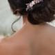 KASSANDRA Rose Gold Wedding Hair Accessories Flower Bridal Hair Pins
