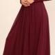 Dark Burgundy Lace Long Sleeves V Neck Cheap Bridesmaid Dress Prom Dresses Evening Gowns LD300