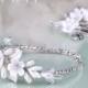 BIA Flower Silver Crystal Bridal Jewelery Set Bracelet And Earrings