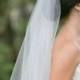 SHIPS NOW,  Fingertip short wedding veil