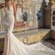 Berta Fall/Winter 2018 Style 18-111 Blush Open Back Royal Train Spaghetti Straps Mermaid Sleeveless Beading Lace Bridal Dress - Crazy Sale Bridal Dresses