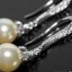 Pearl Bridal Earrings, Swarovski 8mm Ivory Drop Pearl Earrings, Pearl Bridal Jewelry, Small Pearl Silver Earrings Wedding Bridesmaid Jewelry - $19.90 USD