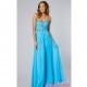 FA-7366 - Strapless Empire Waist Chiffon Gown - Bonny Evening Dresses Online 