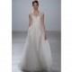 Amsale Spring 2016 Wedding Dress 7 - Full Length Amsale Spring 2016 A-Line V-Neck White - Rolierosie One Wedding Store