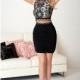 Black Multi Hannah S 27112 - 2-piece Sleeveless Short Lace Dress - Customize Your Prom Dress