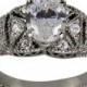 Oval Diamond Ring Diamond Engagement Ring 1.25 Carat Center In Art Deco Ring