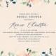"Rania" Peach Navy Floral Bridal Shower Invitation