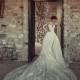 Julia Kontogruni 2017 Long Sleeves Illusion Detachable Sweet Ball Gown Ivory Lace Beading Zipper Up Winter Hall Bridal Dress - Rolierosie One Wedding Store