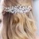 EIRENE Silver Leaf Wedding Hair Comb Bridal Leaf Headpiece
