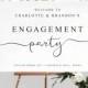 Personalised Engagement Party Sign, Printable Welcome to Our Engagement Sign, DIY Wedding Engagement Party Template 5 Sizes INSTANT DOWNLOAD