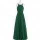 Dark_green Azazie Winona - Halter Floor Length Keyhole Chiffon Dress - Charming Bridesmaids Store