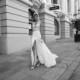 Alessandra Rinaudo 2017 Brianna Lace with Sash Split Ivory Asymmetrical Sleeveless Aline Deep Plunging V-Neck Bridal Dress - 2018 Spring Trends Dresses