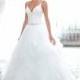 Madison James Style MJ317 by Madison James - Ivory  White Lace  Organza Low Back Floor Straps  V-Neck Wedding Dresses - Bridesmaid Dress Online Shop