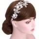Bridal detail rhinestone flower Headpiece,Wedding tiara,Prom Ribbon Tie Back Headband,Wedding Bridal Hair Accessories-R152