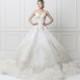 Maison Yeya 2017 Sweet Royal Train Ivory Ball Gown Sleeveless Illusion Winter Zipper Up Organza Embroidery Bridal Dress - 2018 Unique Wedding Shop