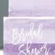 "Tory" Purple Watercolor Bridal Shower Invitation