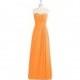 Tangerine Azazie Arabella - Sweetheart Floor Length Chiffon Back Zip Dress - Simple Bridesmaid Dresses & Easy Wedding Dresses
