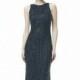 Peacock Beaded Slim Gown by Theia - Color Your Classy Wardrobe