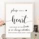Heart Drop Guest Book, Heart Guestbook, Drop A Heart In Frame Signage, Drop Hearts, Please Sign A Heart Printable, Heart Drop Box Sign