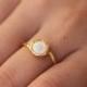 Opal Gold Ring,Hammered Gold Ring,blue opal ring,dainty ring,tiny Ring,thin opal ring,tiny opal ring,opal rings,opal promise ring