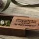 Walnut Wood Box- Custom Engraving Included ( Ring Box , USB Box , Small Box , Tiny Box , Engraved Box , Ring Bearer Box )