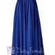 Sapphire Chiffon Beach Wedding Dress Long One Shoulder Bridesmaid Dress(BM10822L)