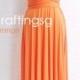 Bridesmaid Dress Orange Maxi Floor Length, Infinity Dress, Prom Dress, Multiway Dress, Convertible Dress, Maternity - 26 colors