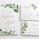 Greenery wedding invitation suite DIY editable wedding invitations printable invitation, botanical wedding TEMPLETT instant download HANNAH