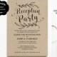Wedding Reception Party Invitation Template, Kraft Reception Card, Instant DOWNLOAD - EDITABLE Text - 5x7, RP001, VW01