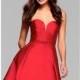 Red Strapless Mikado Dress by Faviana - Color Your Classy Wardrobe