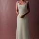Chic Chiffon Scoop Neckline Natural Waistline Floor-length Sheath Bridesmaid Dress - overpinks.com