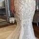 Mermaid Sweetheart Court Train Wedding Dress With Lace Beading