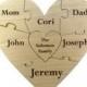 Custom Family Wooden Heart Puzzle - Family Unity Puzzle - Pregnancy Puzzle - Wedding Announcement Puzzle - Baby Reveal - 7 PC - Engraved