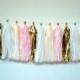 wedding tassel garland // Bubbly bar Garland // Pink and Gold // Bridal Shower Decor // Wedding Decor
