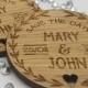 Personalised Engraved Rustic Wooden Round Save The Date Fridge Magnets Invites
