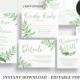 Editable Greenery Wedding Suite Template 