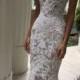 Lace Wedding Dress,Wedding Dress Lace, Mermaid Wedding Dress,See Through Wedding Dress,WD013