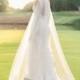JOY - Long Cathedral Wedding Veil With Lace Trim