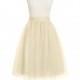 Champagne Azazie Sylvie - Tulle Knee Length Dress - Simple Bridesmaid Dresses & Easy Wedding Dresses