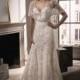Style T192008 by Jasmine Couture - Gold  Ivory  White Lace Cover-up Floor V-Neck Fit and Flare Short Wedding Dresses - Bridesmaid Dress Online Shop