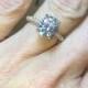 Oval Moissanite Engagement Ring 2.10ct Forever One Ring 47.ct Natural Diamonds Hidden Halo Wedding Ring Rose Gold  Pristine Custom Rings